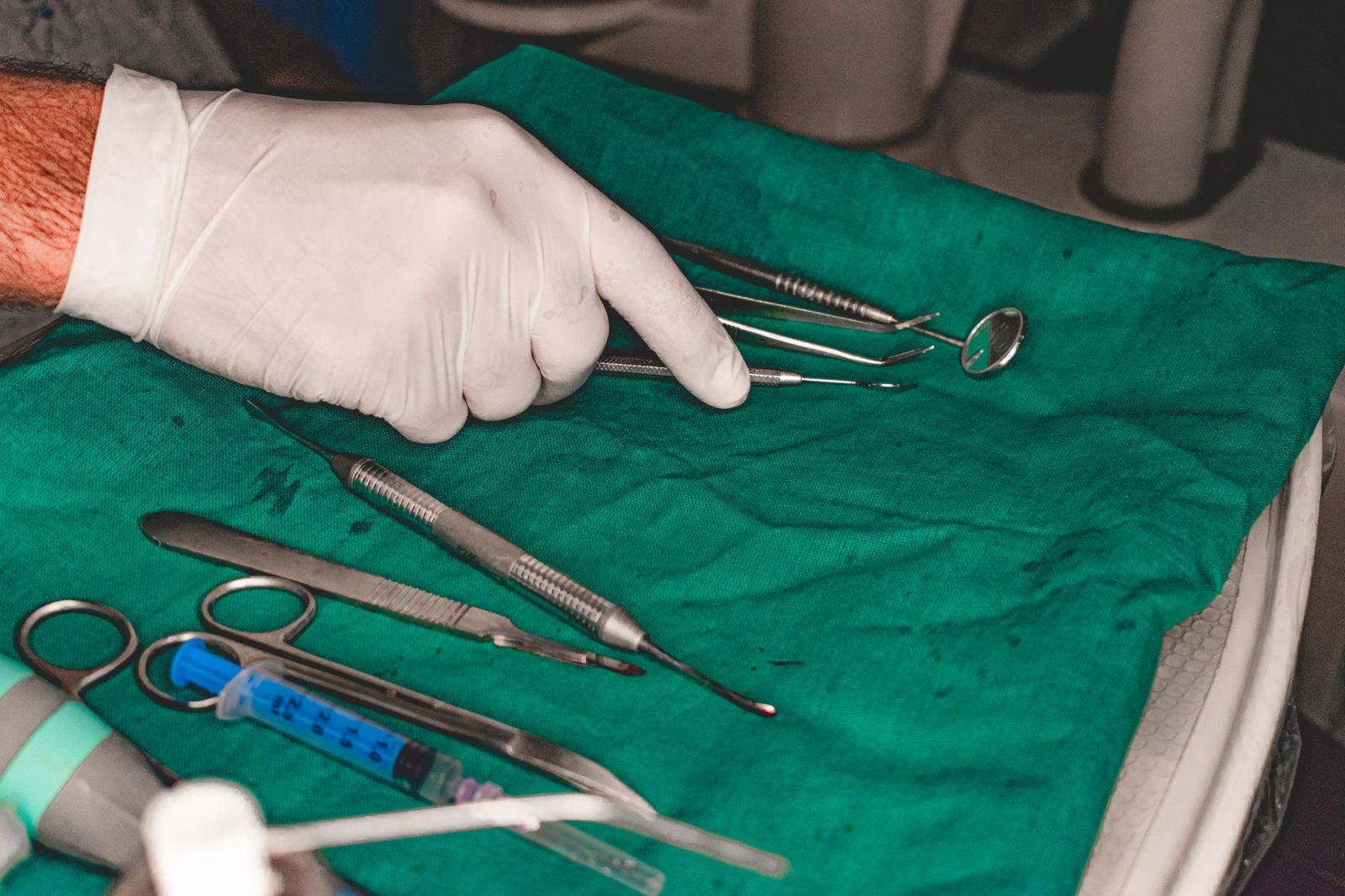 Surgical instruments prepared for a dental bone graft